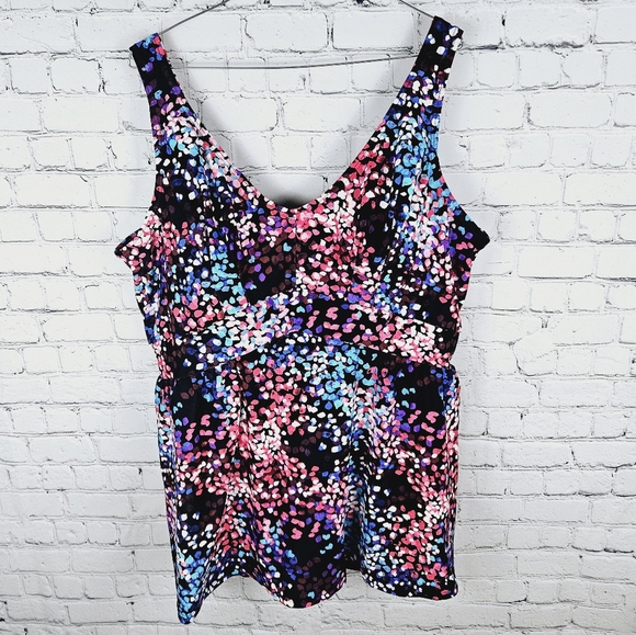 SWIMSUITS FOR ALL | Beach Belle multicoloured one piece swimsuit swim dress - Picture 1 of 6